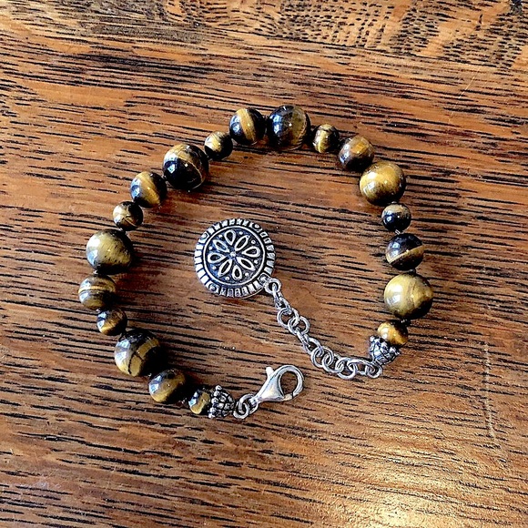 Whitney Kelly Jewelry - $68  Whitney Kelly Estate Tiger Eye Bracelet marked WK 925 China